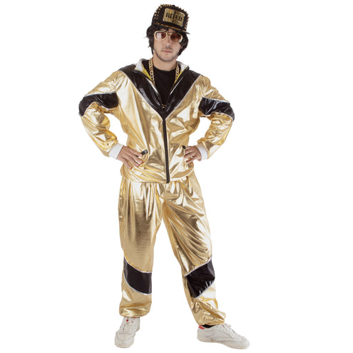 e-carnavalskleding-SYK Trainingspak Simon goud zwart