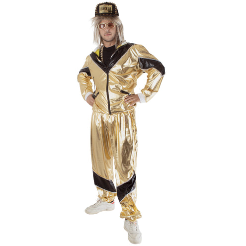 e-carnavalskleding-SYK Trainingspak Simon goud zwart
