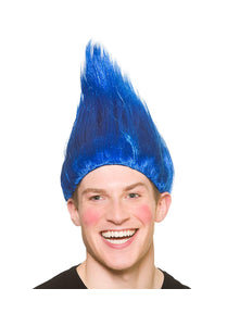 e-carnavalskleding-SYK Trol pruik blauw