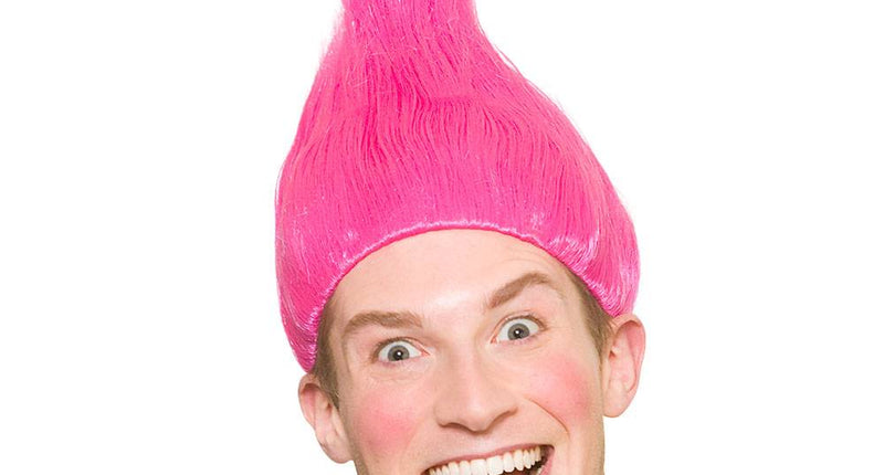 e-carnavalskleding-SYK Trol pruik roze