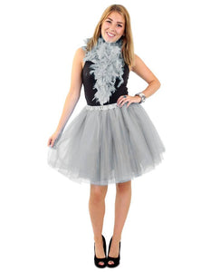 e-carnavalskleding-SYK Tule rok Belinda deluxe zilver dames