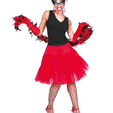 e-carnavalskleding-SYK Tule rok rood stroken