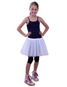 e-carnavalskleding-SYK Tule rokje Merel kids wit one size