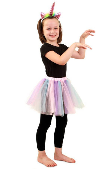 e-carnavalskleding-SYK Tule rokje pastel unicorn kids