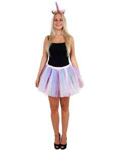 e-carnavalskleding-SYK Tule rokje pastel unicorn one size