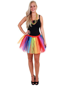 e-carnavalskleding-SYK Tule rokje regenboog strepen one size dames