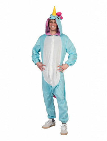 e-carnavalskleding-SYK Unicorn pak Blue Berry volwassenen