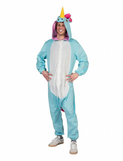 e-carnavalskleding-SYK Unicorn pak Blue Berry volwassenen