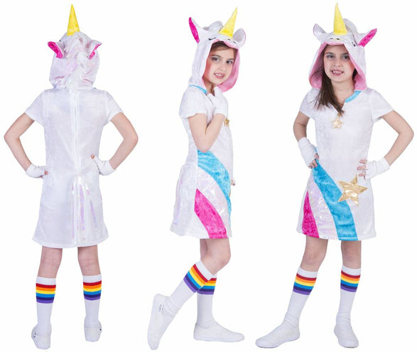 e-carnavalskleding-SYK Unicorn Twinkle Light pakje meisje
