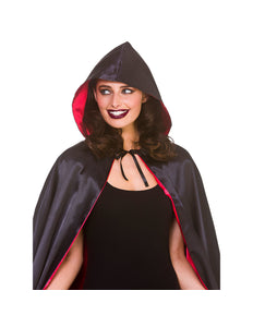 e-carnavalskleding-SYK Vampieren cape met muts super de luxe 140cm
