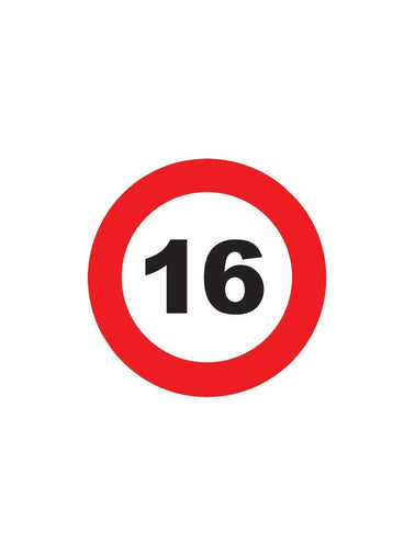 e-carnavalskleding-SYK Verkeersbord onderzetters 16 jaar
