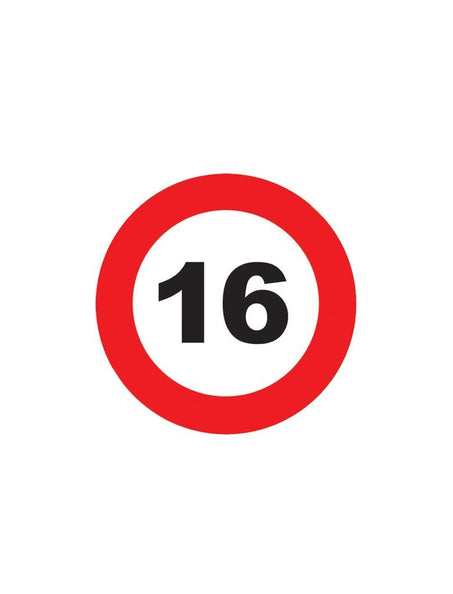 e-carnavalskleding-SYK Verkeersbord onderzetters 16 jaar