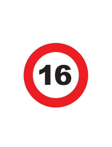 e-carnavalskleding-SYK Verkeersbord onderzetters 16 jaar