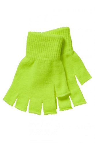 e-carnavalskleding-SYK Vingerloze handschoenen kind neon geel