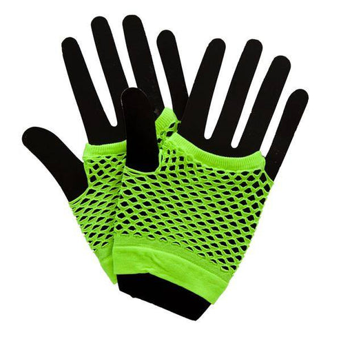 e-carnavalskleding-SYK Visnet handschoenen neon groen