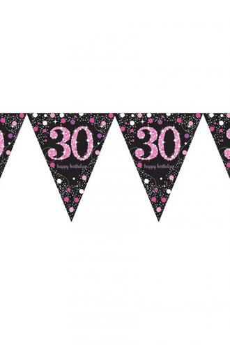 e-carnavalskleding-SYK Vlaggenlijn 30 jaar Sprankelend roze