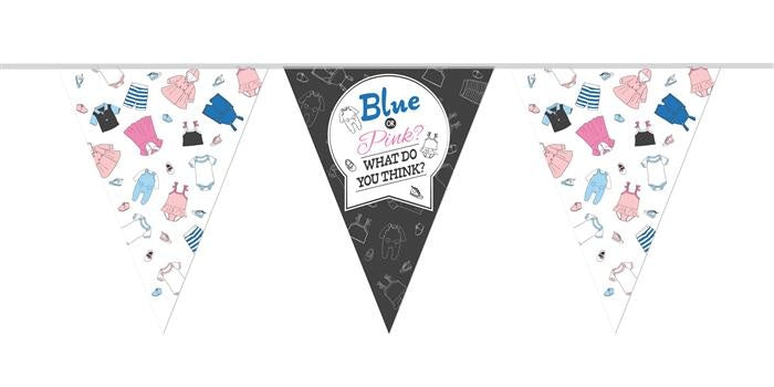 e-carnavalskleding-SYK Vlaggenlijn Gender Reveal party