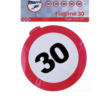 e-carnavalskleding-SYK Vlaggenlijn  verkeersbord 30 jaar