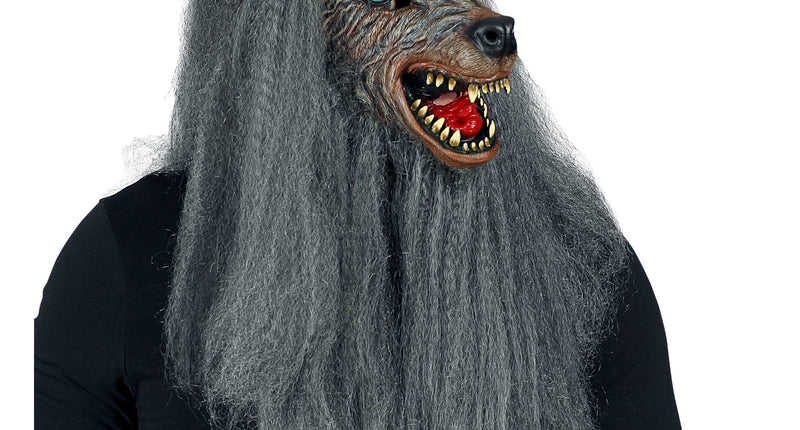 e-carnavalskleding-SYK Weerwolf masker met haren