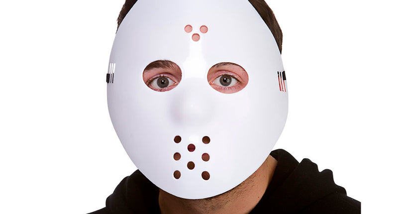 e-carnavalskleding-SYK Wit hockey masker latex