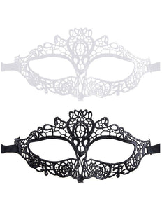 e-carnavalskleding-SYK Wit oogmasker Mila met kant