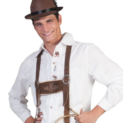 e-carnavalskleding-SYK Witte Alpine shirtjes voor lederhosen