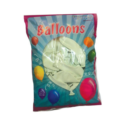 e-carnavalskleding-SYK Witte  latex  ballonnen 30cm
