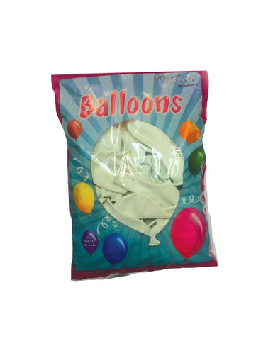 e-carnavalskleding-SYK Witte  latex  ballonnen 30cm