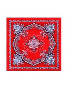 e-carnavalskleding-SYK Zakdoek waaier bloem 63 x 63 cm