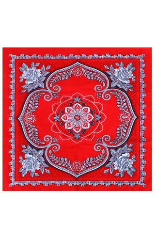 e-carnavalskleding-SYK Zakdoek waaier bloem 63 x 63 cm