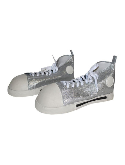 e-carnavalskleding-SYK Zilveren clown- schoenen
