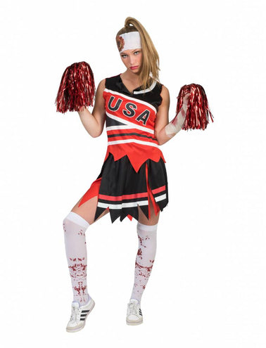e-carnavalskleding-SYK Zombie cheerleader dames pak