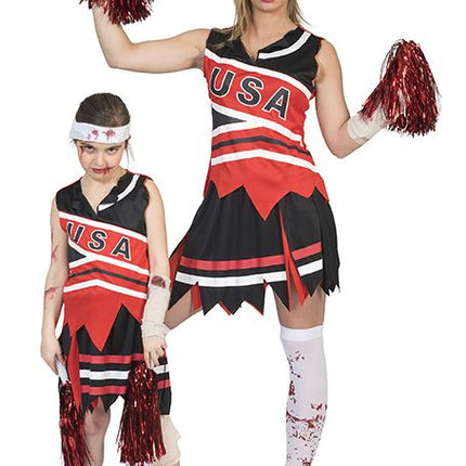 e-carnavalskleding-SYK Zombie cheerleader dames pak