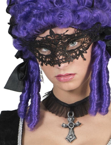 e-carnavalskleding-SYK Zwart kanten oogmasker Olivia