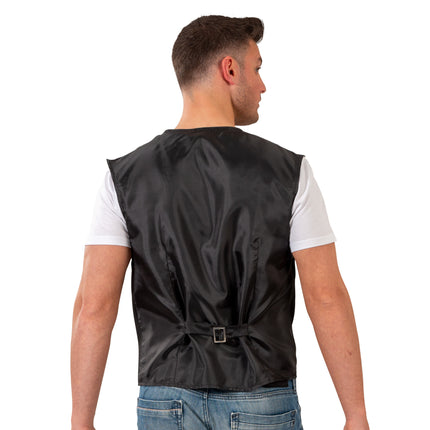 e-carnavalskleding-SYK Zwart vest