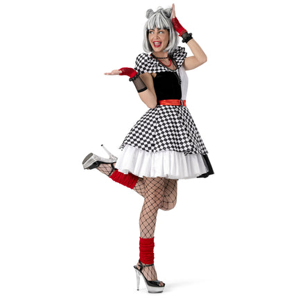 e-carnavalskleding-SYK Zwart wit Suzanna