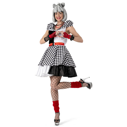 e-carnavalskleding-SYK Zwart wit Suzanna