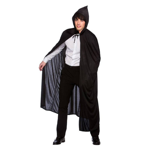 e-carnavalskleding-SYK Zwarte cape 132cm