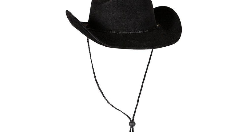 e-carnavalskleding-SYK Zwarte cowboy hoed nep suede