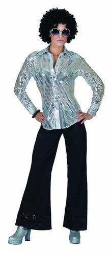 e-carnavalskleding-SYK Zwarte glitter discobroek
