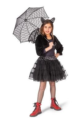 e-carnavalskleding-SYK Zwarte glitter petticoat Sterre kinderen