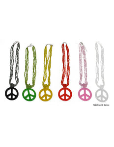 e-carnavalskleding-SYK Zwarte hippie ketting