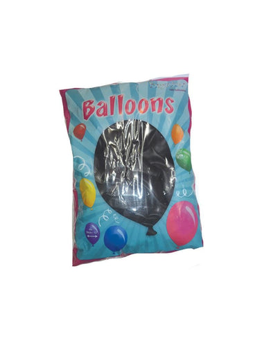 e-carnavalskleding-SYK Zwarte latex ballonnen 100st.