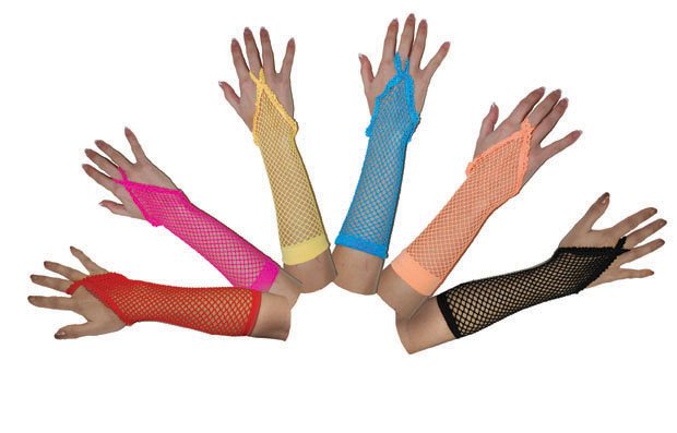 e-carnavalskleding-SYK Zwarte nethandschoenen handschoenen