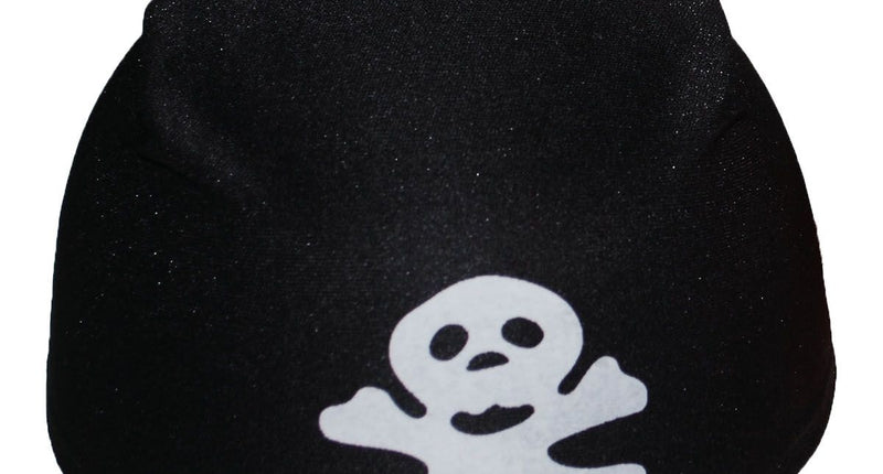 e-carnavalskleding-SYK Zwarte piratenhoed Jeff met opdruk