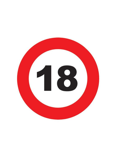 Funny Fashion 18 jaar verkeersbord bierviltjes