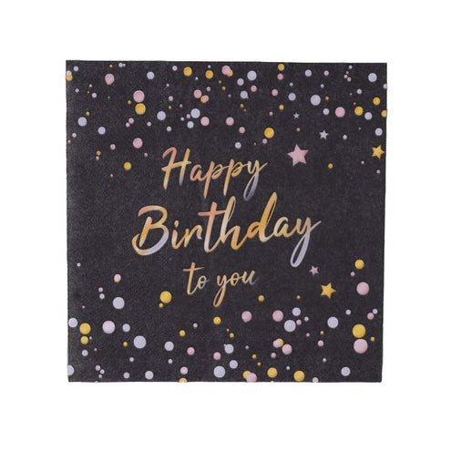 Funny Fashion 20 servetten Verjaardag Happy Birthday