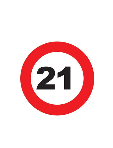 Funny Fashion 21 jarige verkeersbord bierviltjes