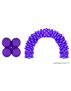 Funny Fashion Ballonboog folieballonnen rond Paars