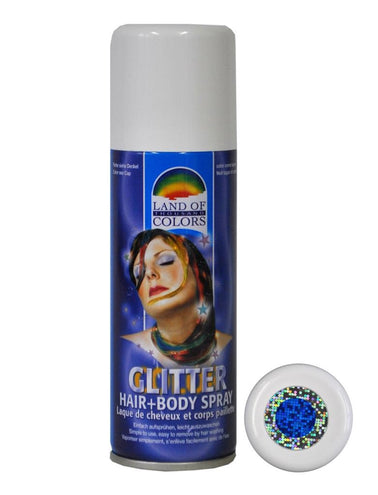 Funny Fashion Blauwe haar en body spray met glitters